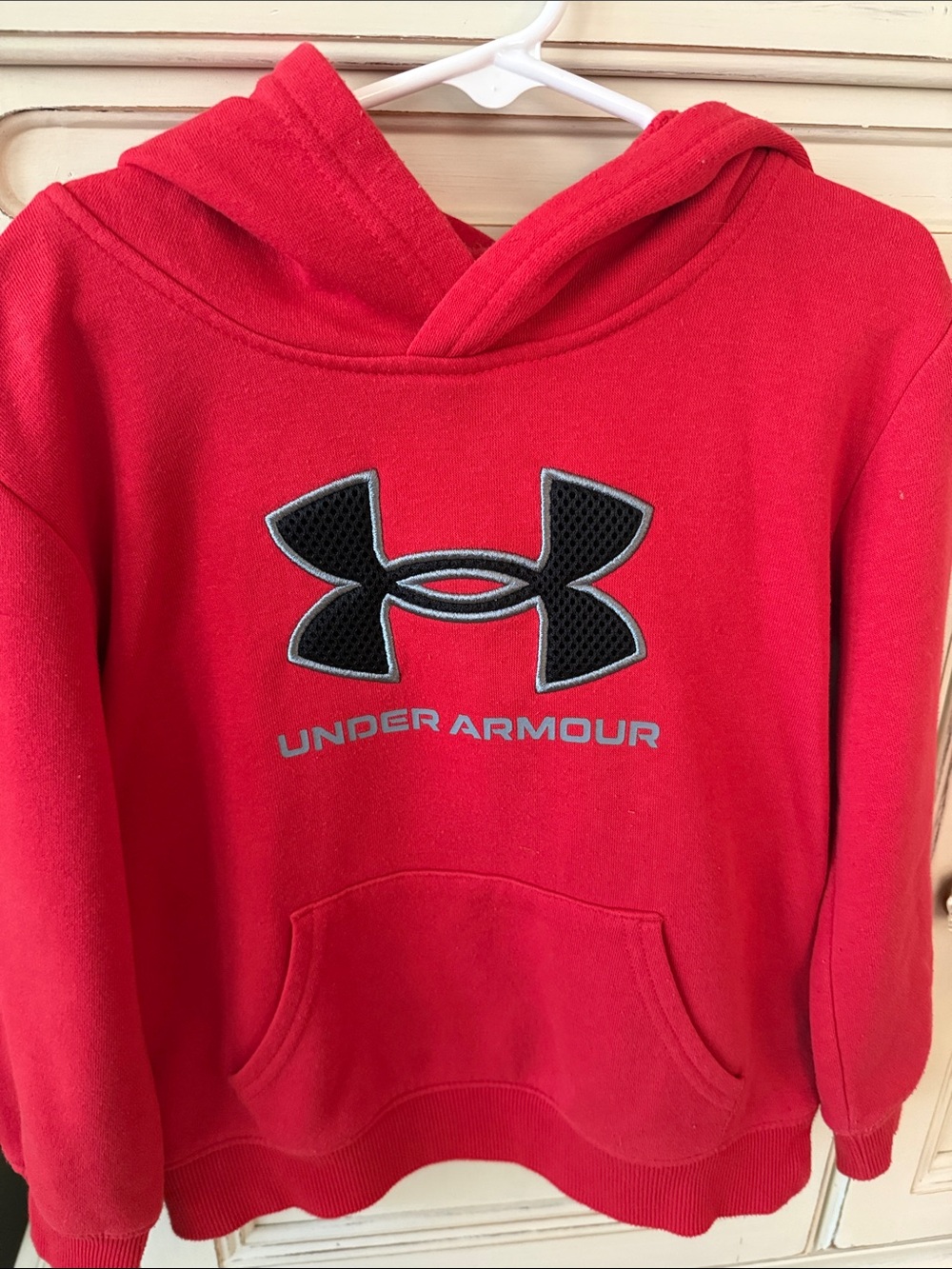Under Armour Red Hoodie with Black Logo